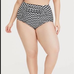 Torrid Chevron High Waist Swim Bottom